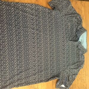 LIKE NEW Rhone Blue/Gray Golf Performance Patterned Short Sleeve